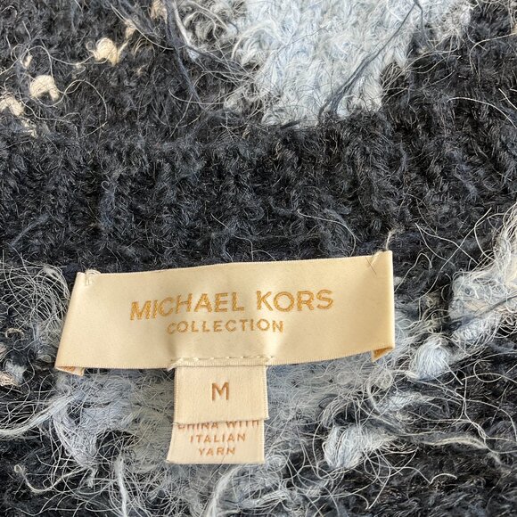 Michael Kors Collection Light Blue / Navy Blue Knit Cardigan Sweater - Picture 4 of 4